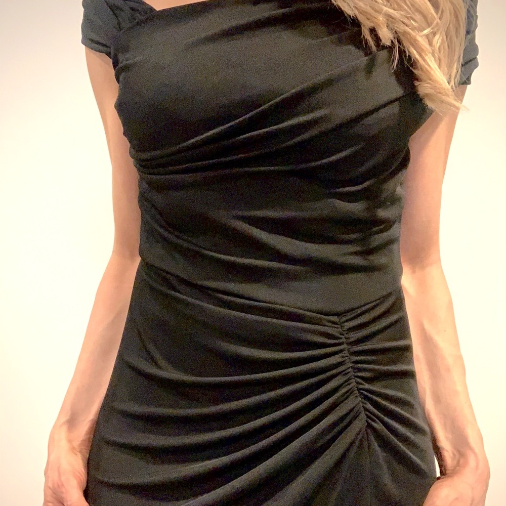 Black rouched evening dress from Nordstrom